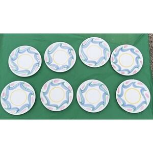 Set of 8 Hand Painted Italian Salad Dessert Plates Elizabeth Roach 8"